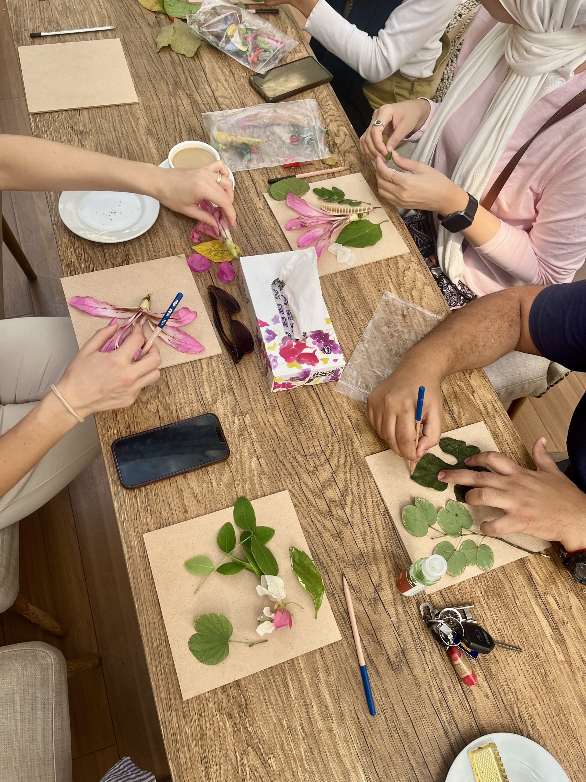 Cairo Climate Talks community at a tree walk and art workshop
